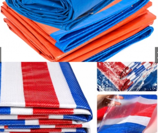 BẠT NHỰA CHUYÊN DỤNG (3 SỌC - XANH CAM )