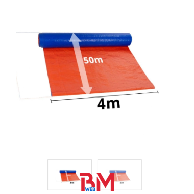 BẠT NHỰA XANH CAM khổ 4m x 50 MET