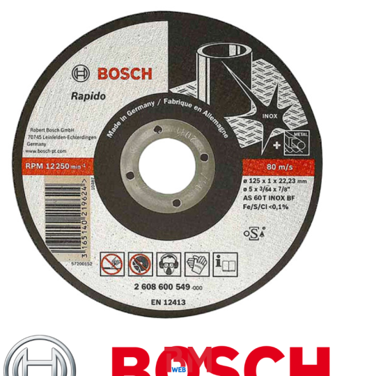 Đá cắt inox Bosch 125x22.2x2.0
